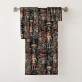 ドリーミーナツクラッカークリスマス深いブルー バスタオルセット