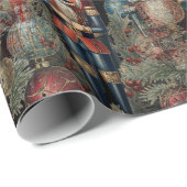 ドリーミーナツクラッカークリスマス深いブルー ラッピングペーパー (ロールコーナー)