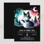 ドリーミーハッピーウルフ誕生日 招待状 (正面/裏面)