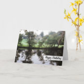 ドリーミーハッピーバースデープリンセスキャッスルシーナリー カード (黄色い花)