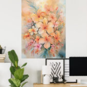 ドリーミーハワイアンハイビスカスポスター ポスター (ホームオフィス)