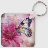 ドリーミーバタフライオンフローラキャンバス キーホルダー (裏面)