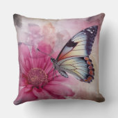 ドリーミーバタフライオンフローラキャンバス クッション (裏面)