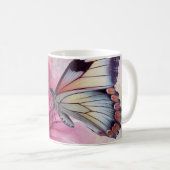 ドリーミーバタフライオンフローラキャンバス コーヒーマグカップ (正面右)