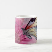 ドリーミーバタフライオンフローラキャンバス コーヒーマグカップ (中央)