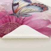 ドリーミーバタフライオンフローラキャンバス シェルパブランケット (3/4)