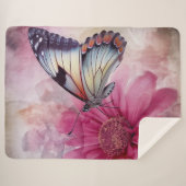 ドリーミーバタフライオンフローラキャンバス シェルパブランケット (正面(横))