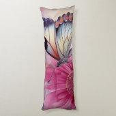 ドリーミーバタフライオンフローラキャンバス ボディピロー (裏面 (縦))