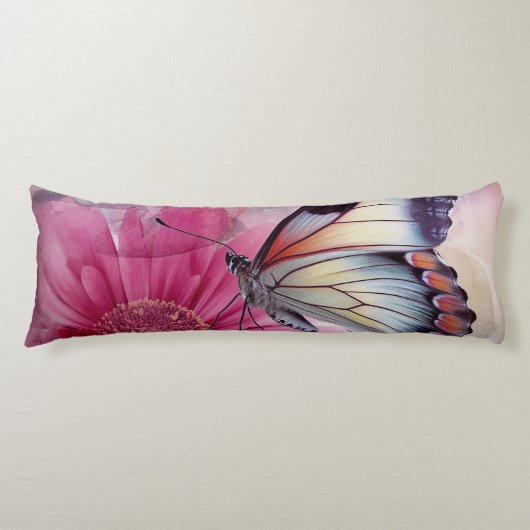 ドリーミーバタフライオンフローラキャンバス ボディピロー (正面)