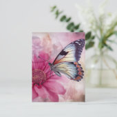 ドリーミーバタフライオンフローラキャンバス ポストカード (スタンド正面)