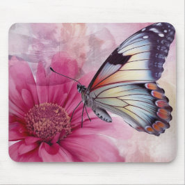 ドリーミーバタフライオンフローラキャンバス マウスパッド