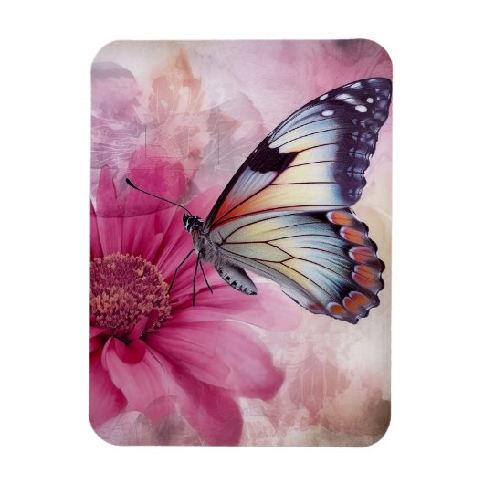 ドリーミーバタフライオンフローラキャンバス マグネット (縦)