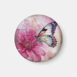 ドリーミーバタフライオンフローラキャンバス マグネット