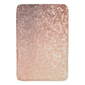 ドリーミーバラ金ゴールドグリッター – ピーチグリットレフェクト バスマット (正面縦)