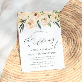 ドリーミーバラ&金ゴールドグリッター結婚ズ 招待状