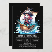 ドリーミーパイレーツデジタル誕生日 招待状 (正面/裏面)