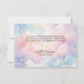 ドリーミーパステルクラウドナイン赤ちゃんシャワー サンキューカード (裏面)