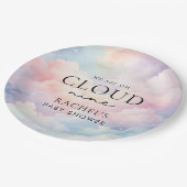 ドリーミーパステルクラウドナイン赤ちゃんシャワー ペーパープレート (アングル)