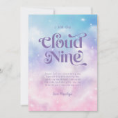 ドリーミーパステルクラウドナイン9thバースデーパーティー サンキューカード (正面)