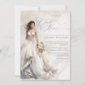 ドリーミーパステルシーズオンクラウドナインブライダルシャワー 招待状 (正面)