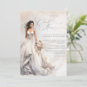 ドリーミーパステルシーズオンクラウドナインブライダルシャワー 招待状 (スタンド正面)