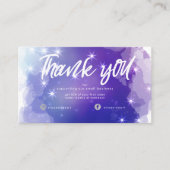 ドリーミーパステルスカイスプラッシュビジネスサンキューカード 名刺 (正面)