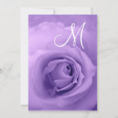 ドリーミーパステルパープルバラズメタ結婚リック 招待状 (裏面)