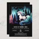 ドリーミーパステルホース誕生日 招待状 (正面/裏面)