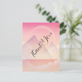 ドリーミーパステルマウンテンランドスケープありがとう ポストカード (スタンド正面)