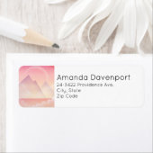 ドリーミーパステルマウンテンランドスケープアドレス ラベル (インサイチュ)