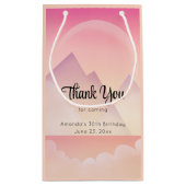 ドリーミーパステルマウンテンランドスケープパーティーサンキューユー スモールペーパーバッグ (裏面)