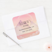 ドリーミーパステルマウンテンランドスケープビジネス スクエアシール (封筒)