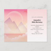 ドリーミーパステルマウンテンランドスケープ誕生日招待状 ポストカード (正面)