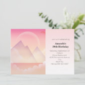 ドリーミーパステルマウンテンランドスケープ誕生日 招待状 (スタンド正面)