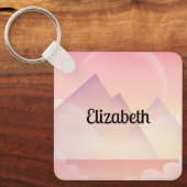 ドリーミーパステルマウンテンランドスケープ キーホルダー (正面)