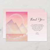 ドリーミーパステルマウンテンランドスケープ サンキューカード (正面/裏面)