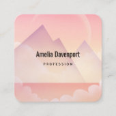 ドリーミーパステルマウンテンランドスケープ スクエア名刺 (正面)