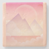 ドリーミーパステルマウンテンランドスケープ ストーンコースター (正面)