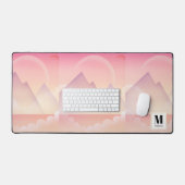 ドリーミーパステルマウンテンランドスケープ デスクマット (キーボード&マウス)