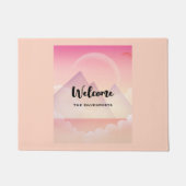 ドリーミーパステルマウンテンランドスケープ ドアマット (正面)