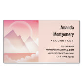 ドリーミーパステルマウンテンランドスケープ マグネット名刺 (正面)