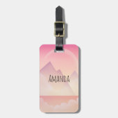 ドリーミーパステルマウンテンランドスケープ ラゲッジタグ (正面縦)
