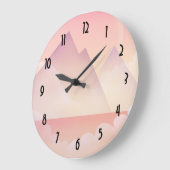 ドリーミーパステルマウンテンランドスケープ ラージ壁時計 (傾斜)