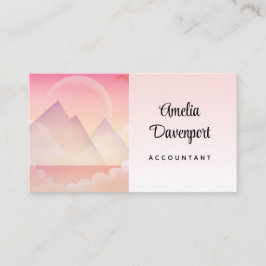 ドリーミーパステルマウンテンランドスケープ 名刺