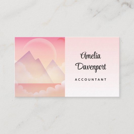 ドリーミーパステルマウンテンランドスケープ 名刺 (正面)
