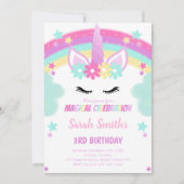 ドリーミーパステルミントパーティーカード 招待状 (正面)