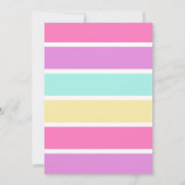 ドリーミーパステルミントパーティーカード 招待状 (裏面)