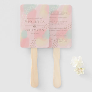 ドリーミーパステルモダンアートサンキューズ結婚ーズ ハンドファン