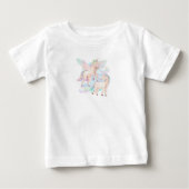 ドリーミーパステルユニコーンTシャツ ベビーTシャツ (正面)