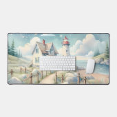 ドリーミーパステルライトハウスバイザシー デスクマット (キーボード&マウス)